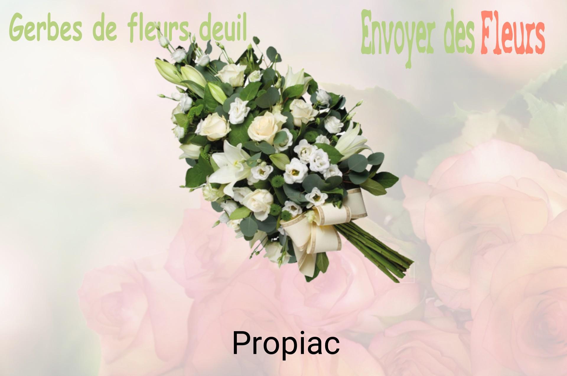 Gerbe de fleurs de deuil livrée à Propiac